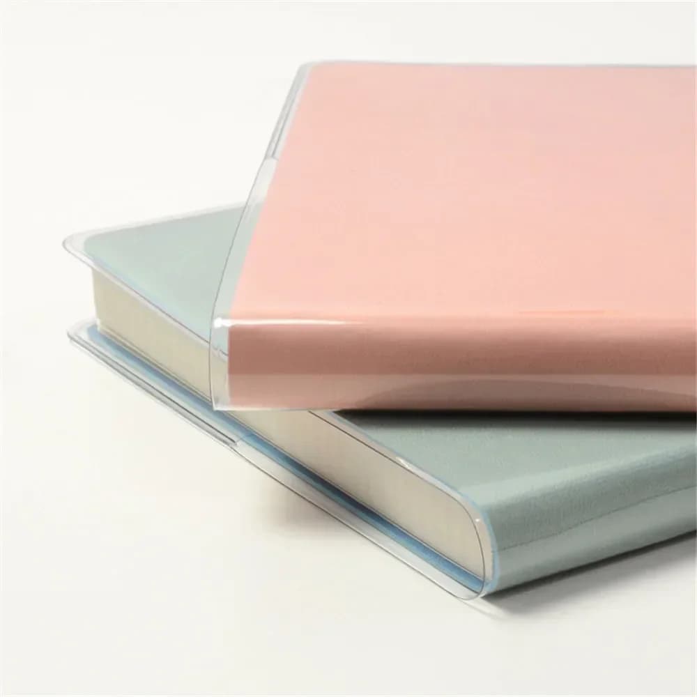 Custodia protettiva trasparente in PVC impermeabile per notebook A6 A5, diario, libro, diario, protegge la copertura, forniture per ufficio