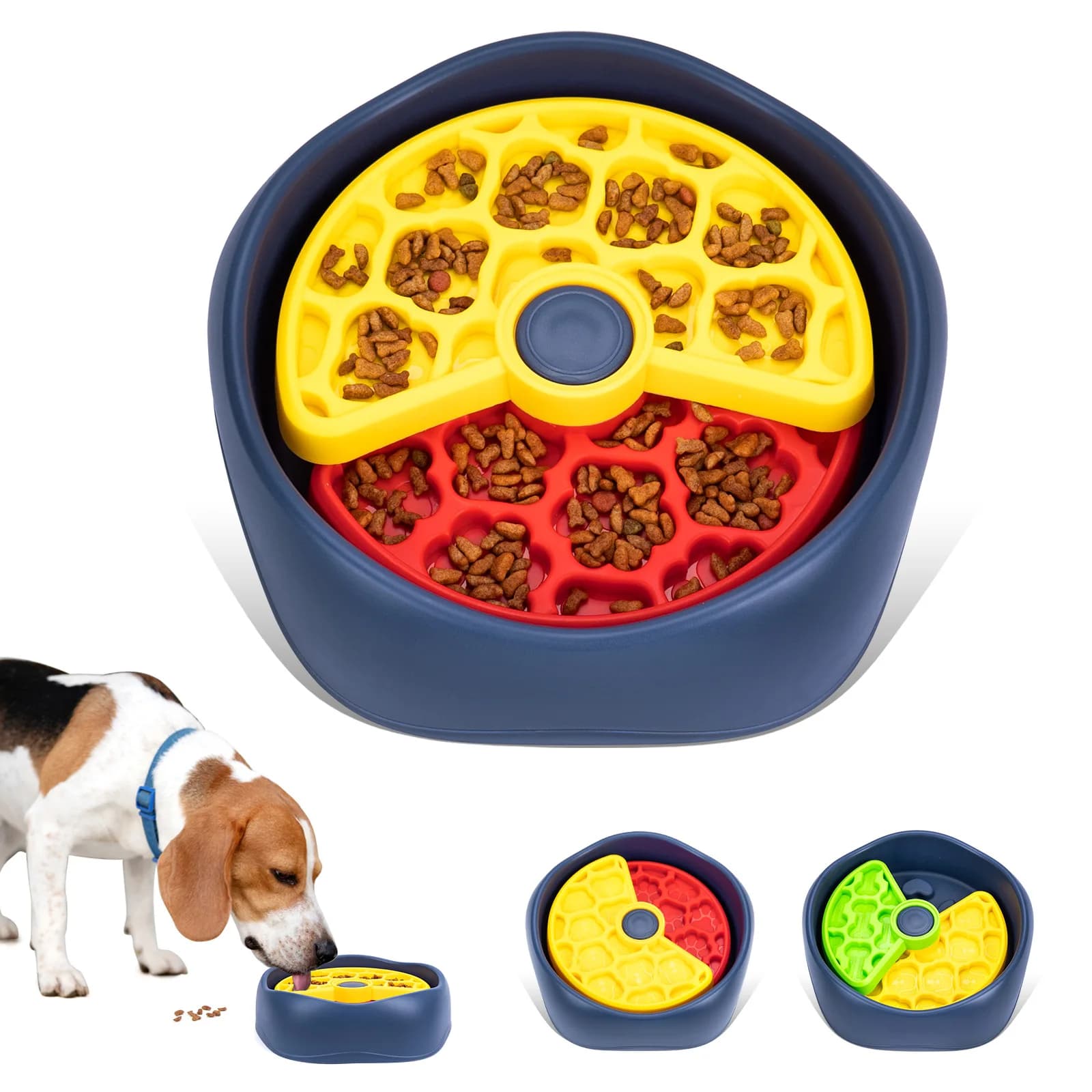 Ciotola Interattiva per Cani con Alimentazione Lenta, Riduce l'Inquietudine e l'Ansia, Ciotola Antiscivolo per Animali Domestici