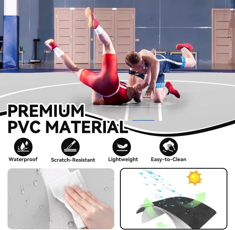Large Inflatable Air Tumbling Mat Airtrack, Professional Thick Training Gymnastics Mat for Cheer Team Yoga Wrestling Practice