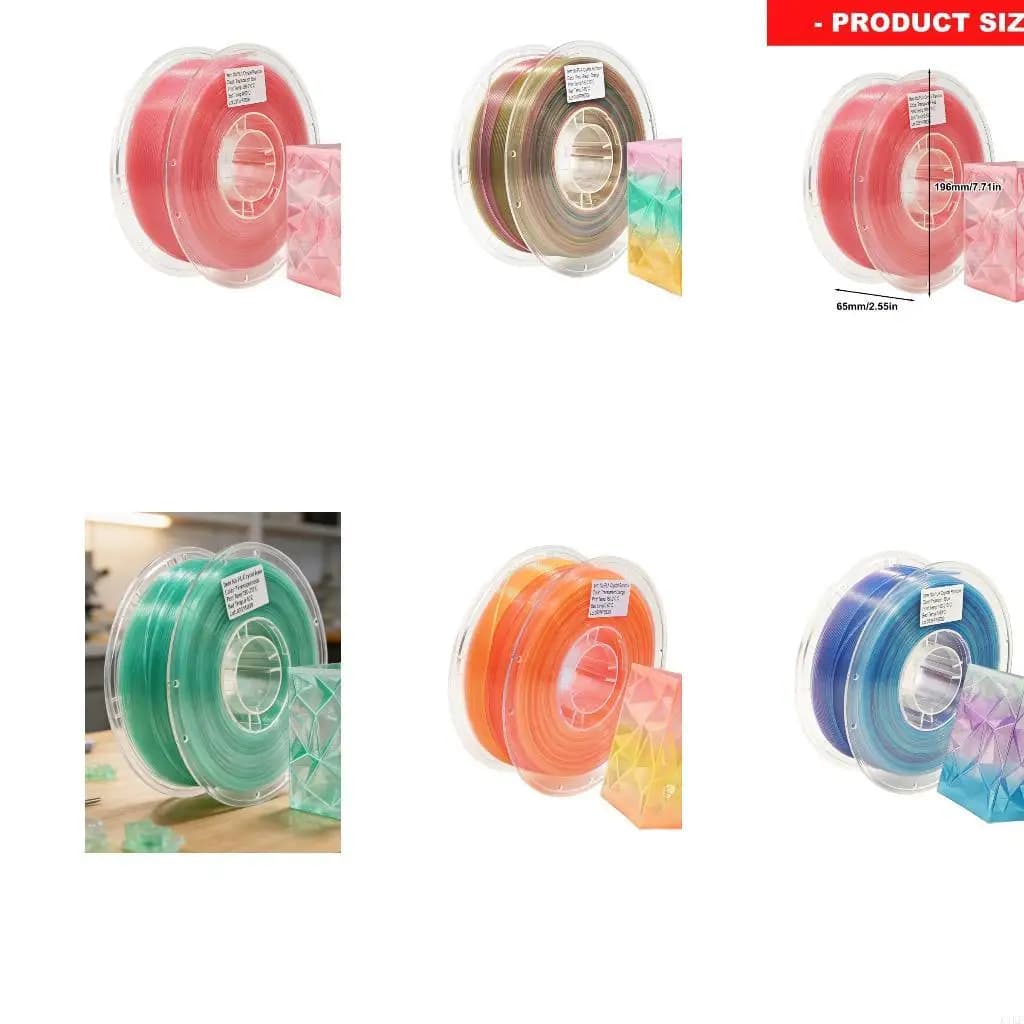 Translucent Printing Filament PLA1.75Mm 1Kg Spool, Crystal-Style Material for Hobby Models and Creative Parts K1KF