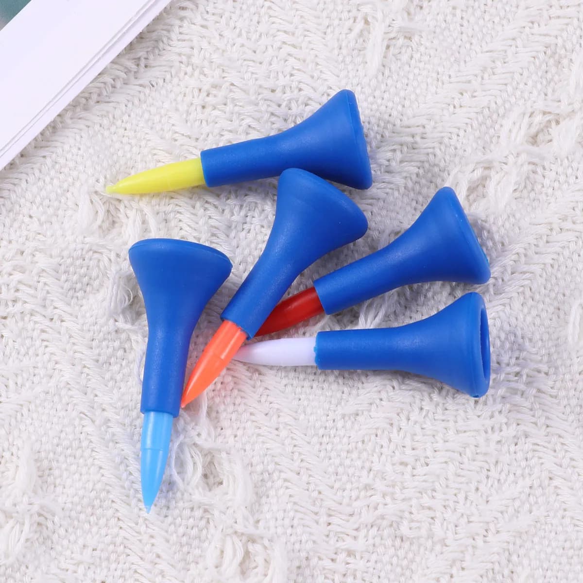 Set di 5 Tee da Golf Premium Riutilizzabili, 5,4 cm, in Plastica, Accessori per Allenamento, Compatti e Leggeri, per Pratica Indoor e Outdoor