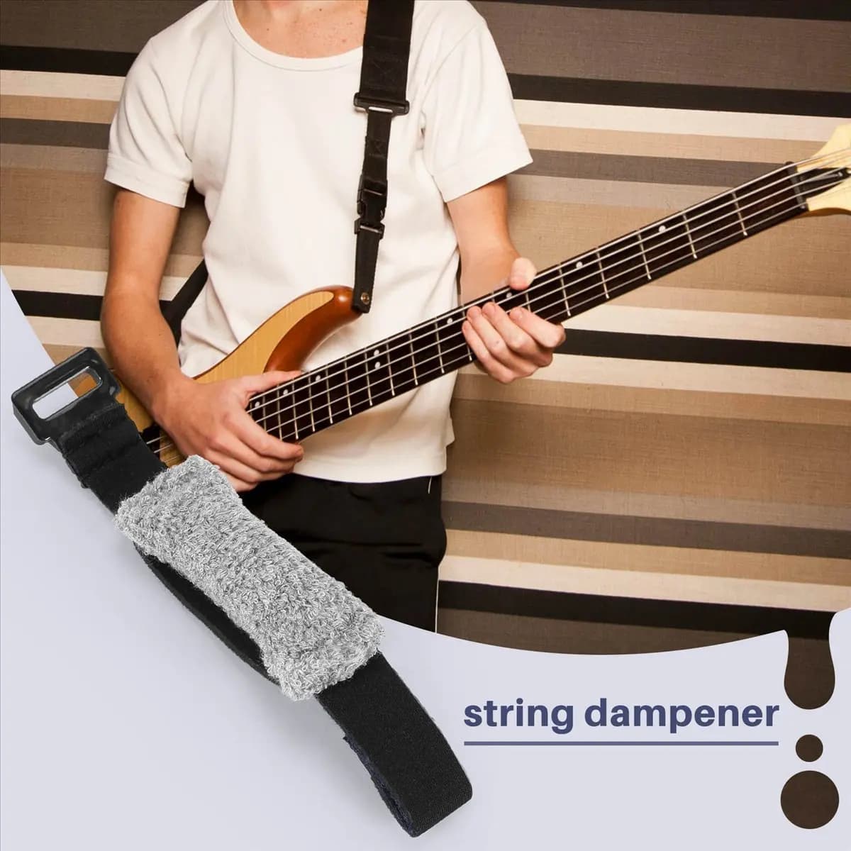 (AD10) Silenziatori per Corde di Chitarra, Accessori per Chitarre Acustiche Classiche, Bassi, Ukulele, Blu Navy