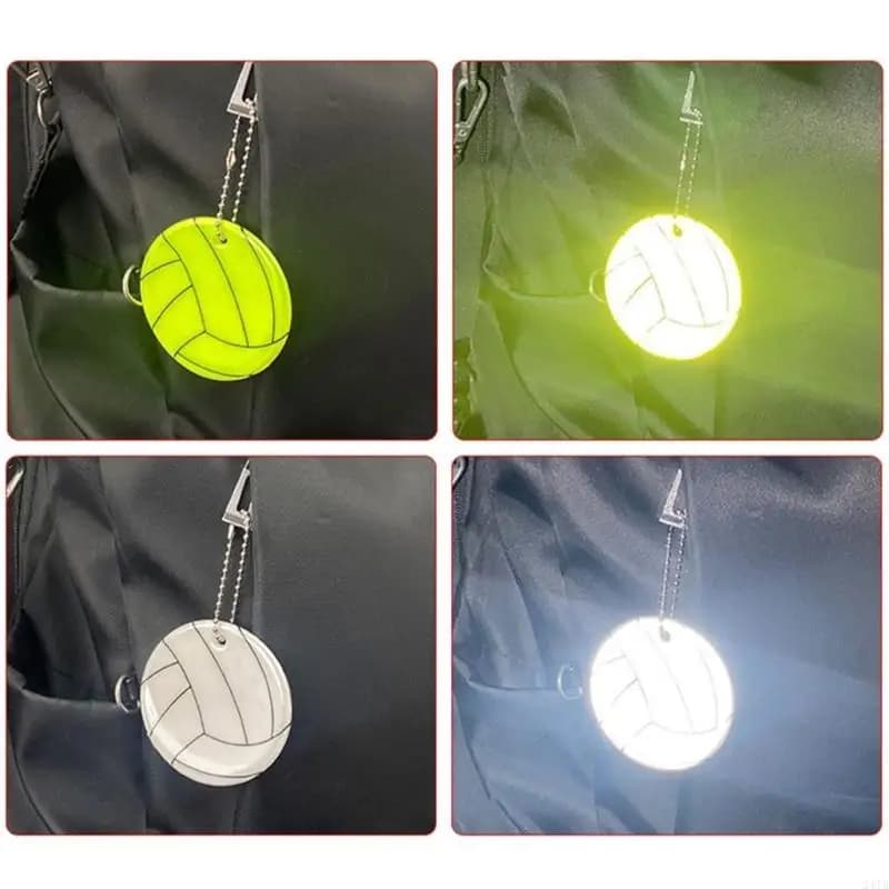 5Pcs Keychain Reflector Pendant Keyring Safety Reflector with Chain for Backpack