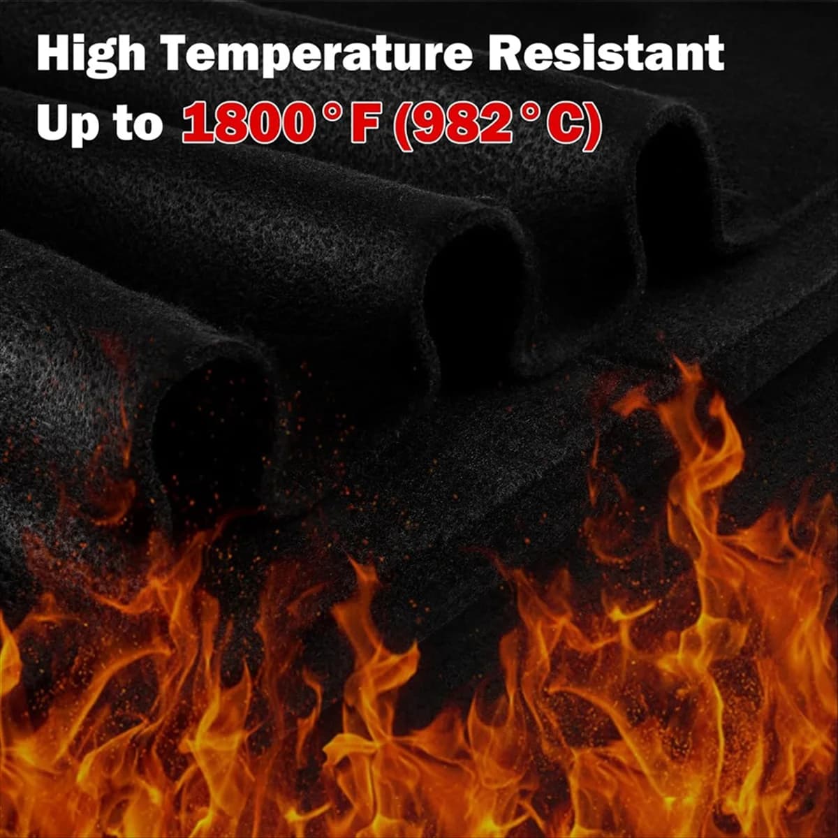 Coperta per saldatura in feltro di carbonio ABNJ ignifuga 2 confezioni 12 x 27 pollici 1800 ℉ Cuscinetto isolante per alte temperature, tappetino per protezione termica per brasatura