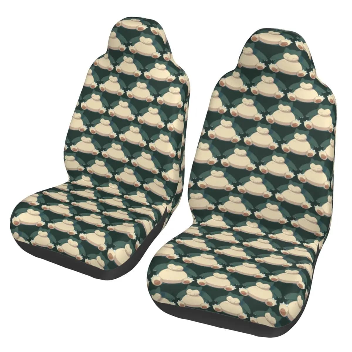 Universal car seat cover Snorlax Cartoon Poke-Mon for most cars, for SUVs, fiber protective seat covers.