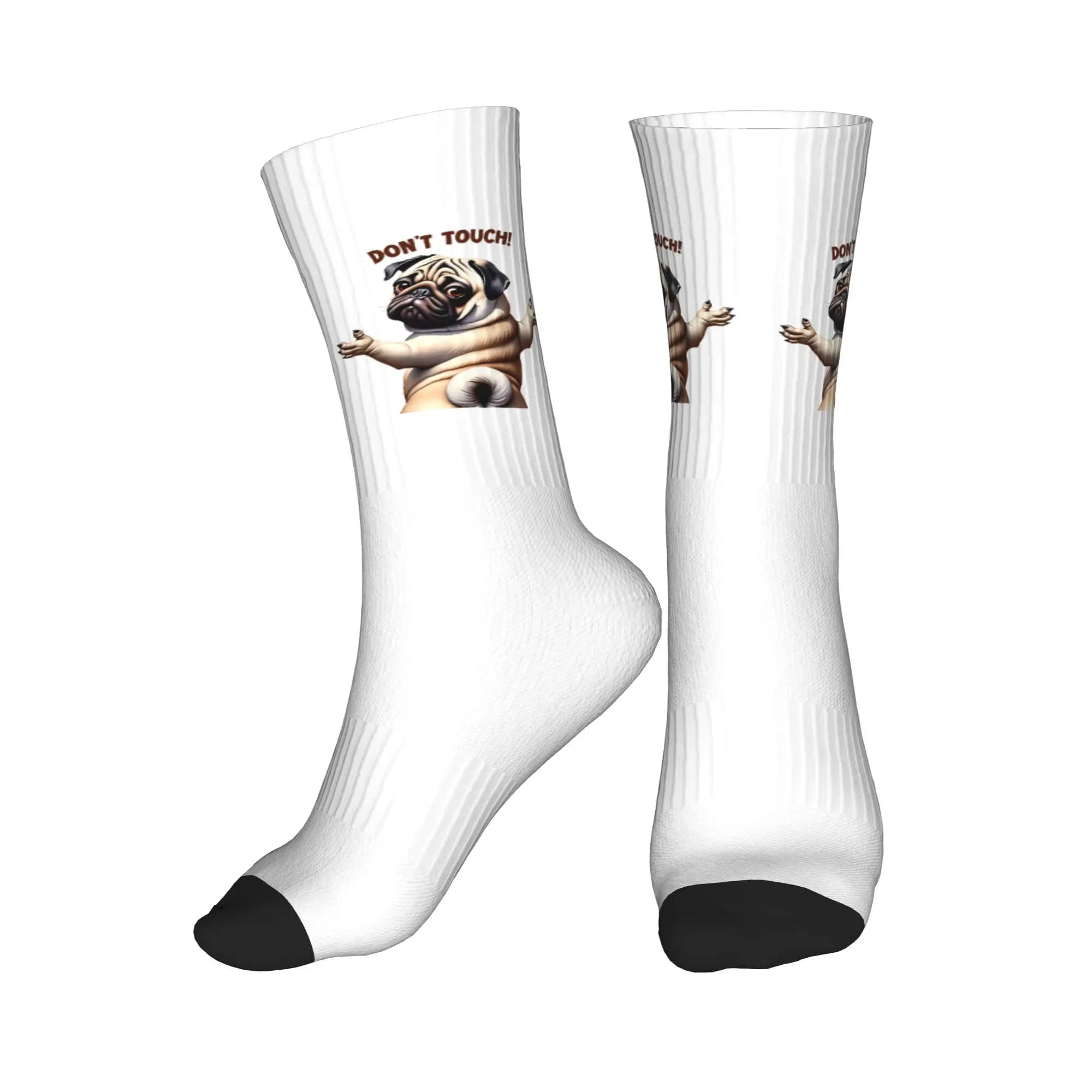 Calzini da uomo alla moda con stampa 3D di cani Pug, calzini unisex comodi e caldi con stampa 3D