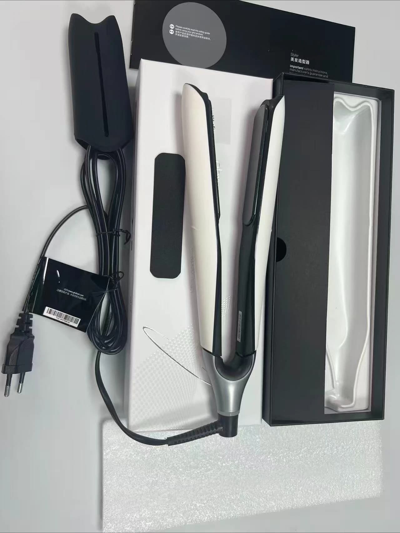 Adatto per morsetto per piastra in platino GHD, morsetto per pressa a caldo wireless agli ioni negativi, mini piastra per capelli ricci a doppio uso