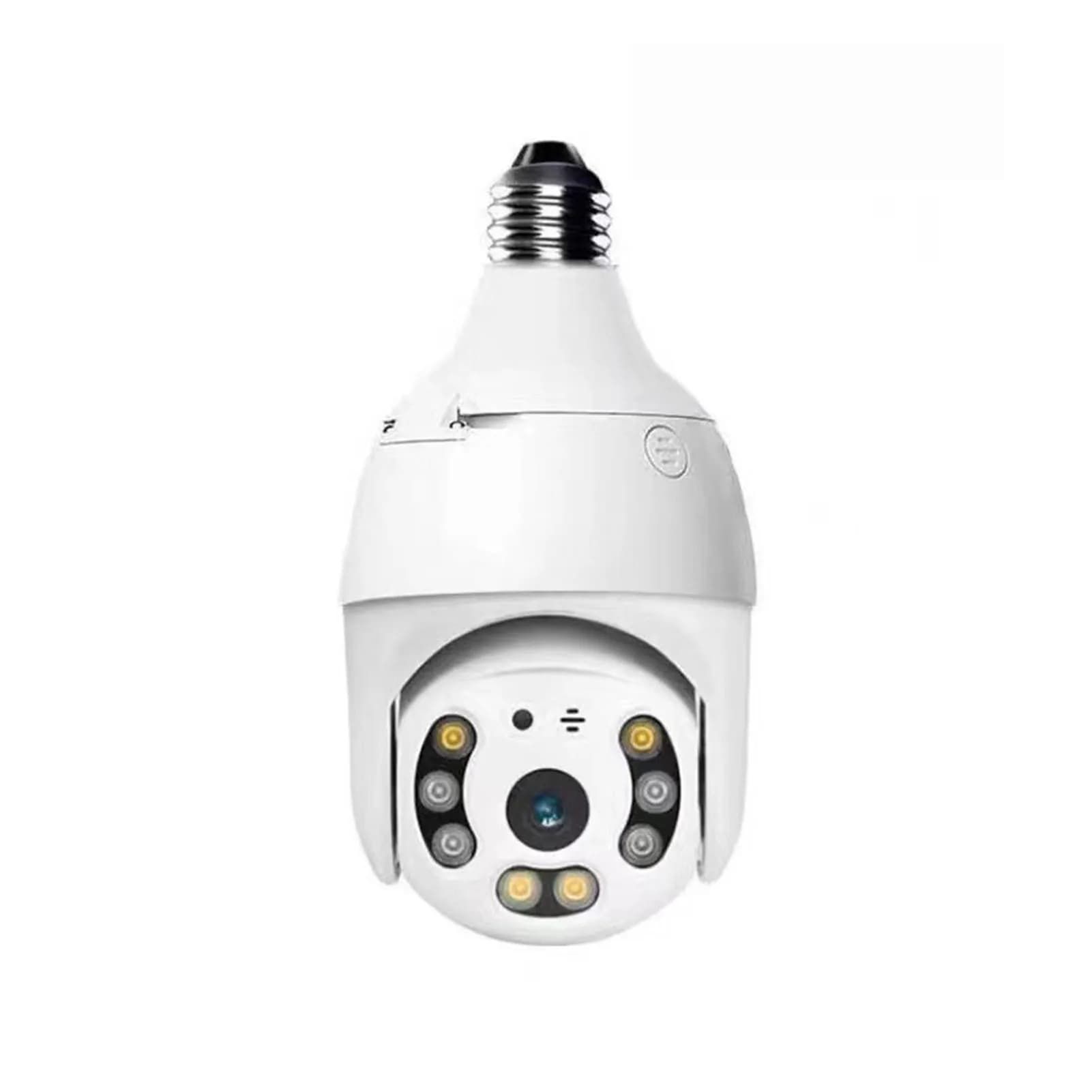 Sistema di Telecamere di Sicurezza E27 Wireless con Rilevamento del Movimento e Visione Notturna, Videocamera di Sorveglianza, Attrezzatura Video per Sorveglianza