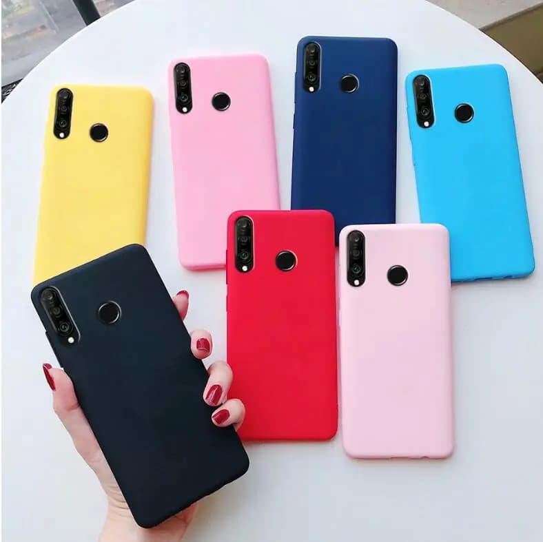 Candy color silicone phone case for huawei p30 lite pro p20 lite p10 p smart plus z 2019 2018 matte soft tpu back cover