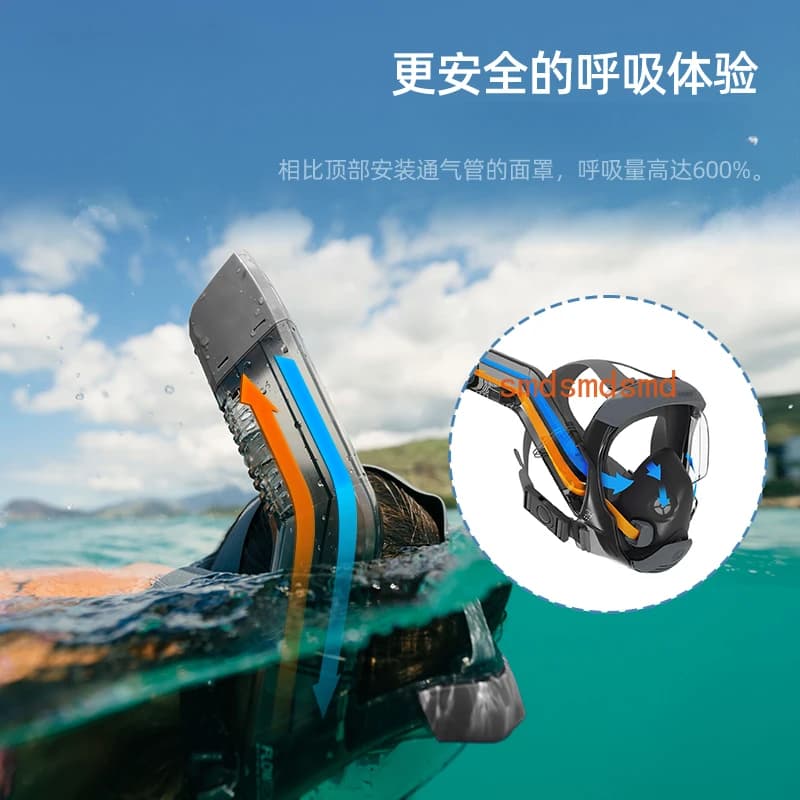 Maschera per lo snorkeling occhiali da sub maschera antiappannamento per adulti completamente asciutto