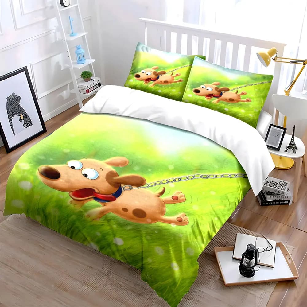 Set per Passeggiare con il Cane, Accessori Essenziali per Esterni, Set di Biancheria da Letto Morbido e Confortevole, Include 1 Copripiumino e 2 Federe, Regalo