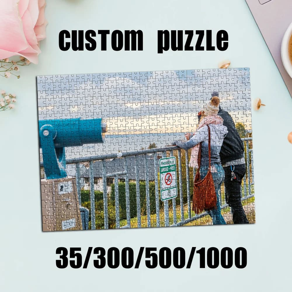 35/300/500/1000pcs Personalized Custom Photo Puzzle couple photos For Festivals Parties Weddings Birthdays Holidays