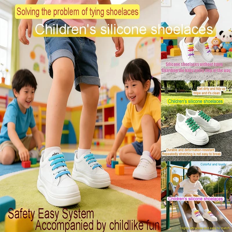 12 Pezzi/Busta Lacci Elastici in Silicone Senza Nodi per Scarpe da Ginnastica per Bambini, Uomini e Donne, Lacci Sportivi Colorati per Scarpe Bianche