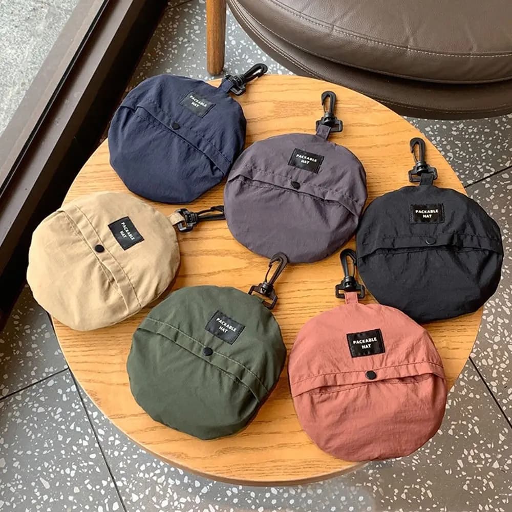 Summer Waterproof Bucket Hat Quick-drying Storage Bag Sun Hat Portable Sun Protection Fishing Cap for Camping Hiking