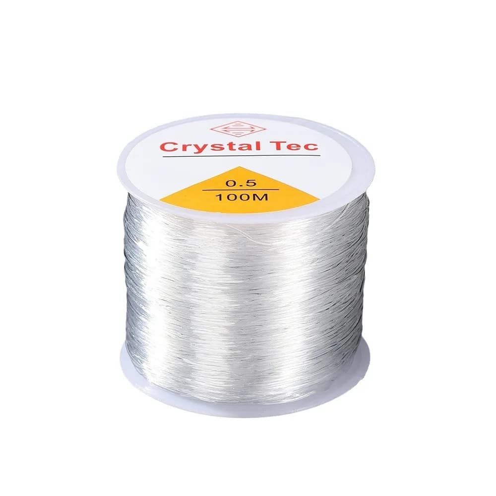 0.4-2mm Elastic Crystal Cord Crystal Clear TPU Transparent Beading Thread 100m Elastic Stretch Stretch Bead Cord Beading