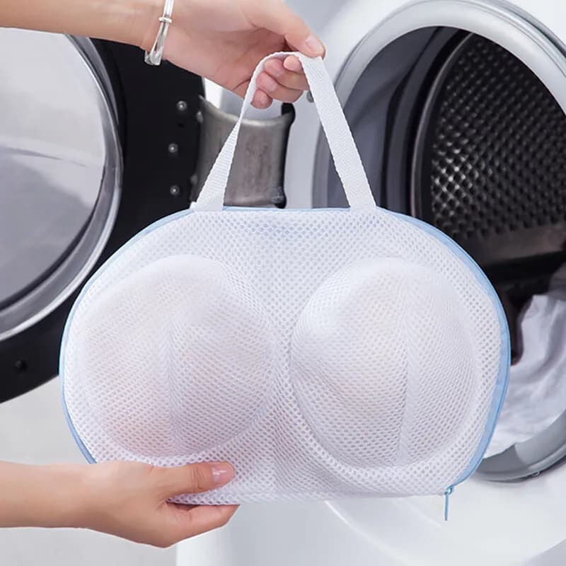 Bra linen bag Bra wash bag Net linen washing bag with zippered mesh linen bag Foldable mesh mesh laundry bag for underwear mesh