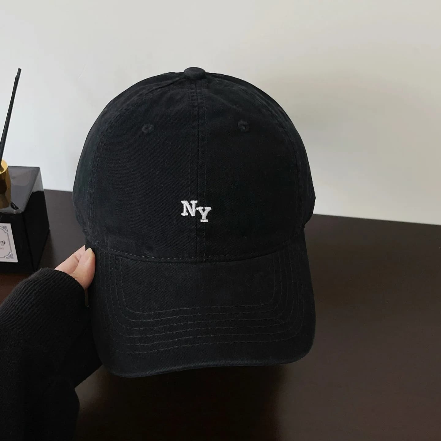 Women Solid Color Baseball Cap Embroidery Letter Cotton Duck Tongue Caps For Men Outdoor Adjustable Sun Hat