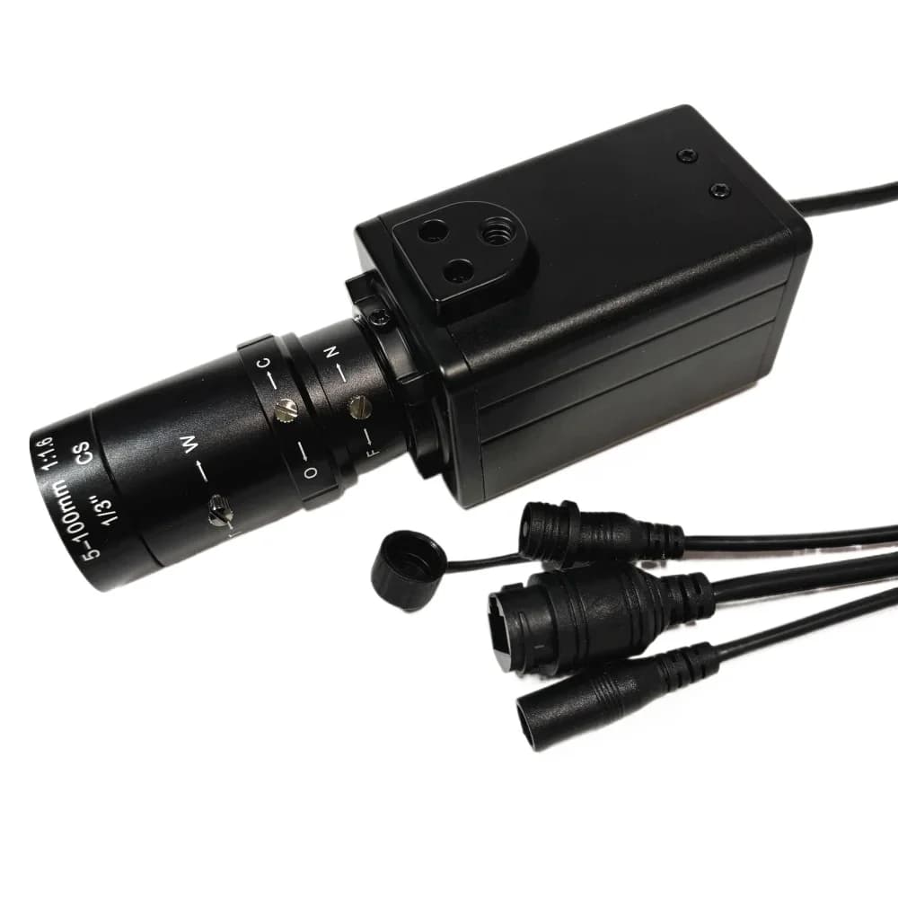 BOX Mini 6K 12MP High Resolution IP Camera 3840x3104, RTMP Camera with 5-50mm lens, 64G card, Motion Detection, Security Protection, Intelligent CCTV Camera