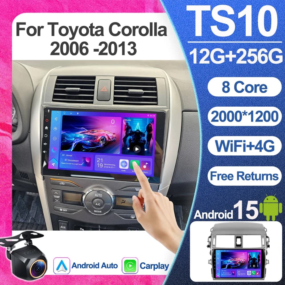 Wireless Carplay For Toyota Corolla 2006 2007 2008 2009 2010 2011 2012 2013 Android Auto Multimedia Player Gps Head Unit Autorad