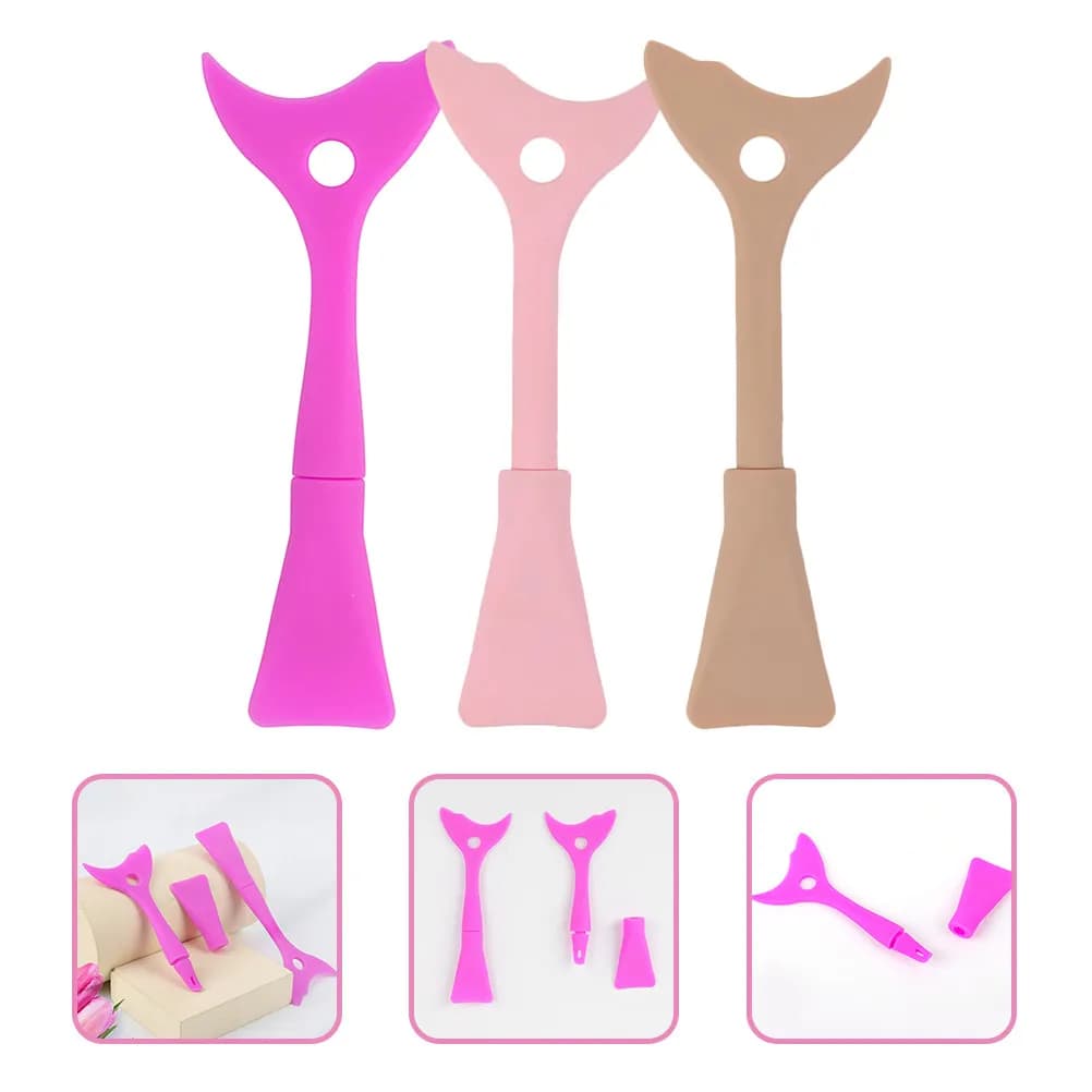 Set of 3 Protections in Silicone for Eyeliner, Eyeliner Application, Easy to Use Tool, Mascara and Umbrella Protection
