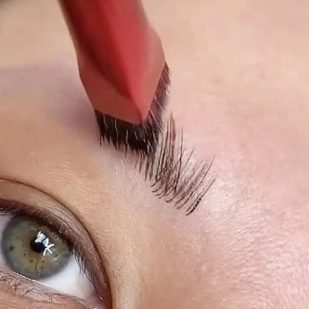 Set di 2 Pennelli Angolati per Sopracciglia, Compatti e Ideali per Viaggi, Pennelli per Trucco Donna, Applicazione di Sopracciglia, Ombretto e Eyeliner, Modellamento delle Sopracciglia