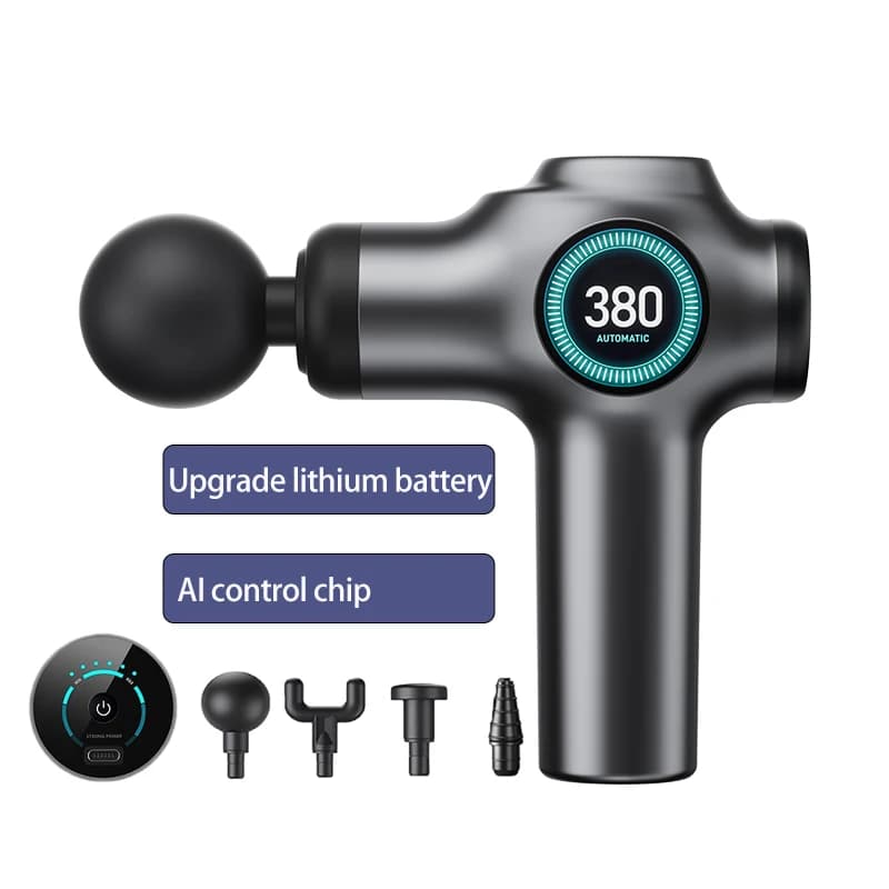 Massage gun for deep tissues, muscle band gun, muscle massage gun to relieve pain with 4 massage heads and 6 speed