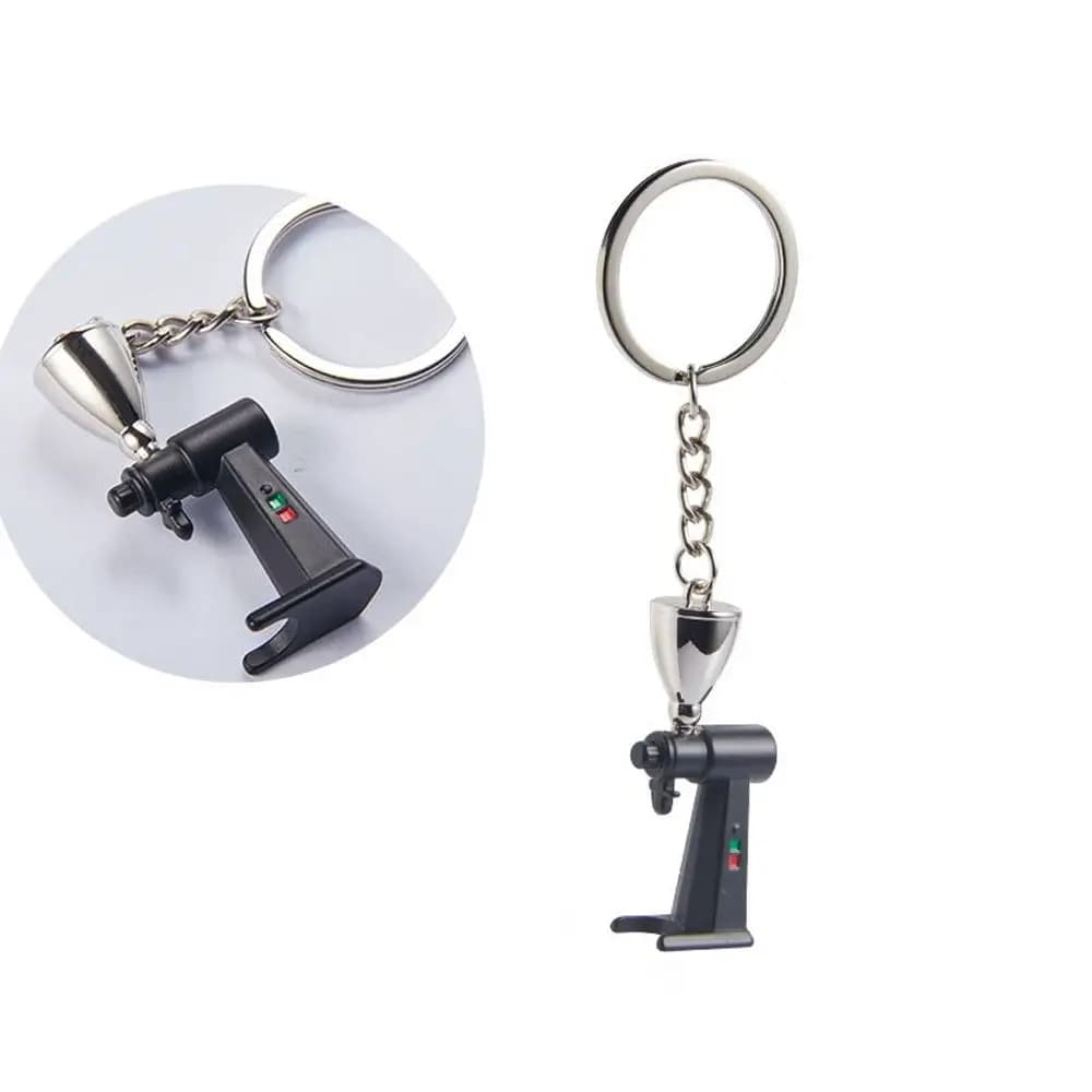 Trendy Girl Gift Niche Design Syphon Moka Pot Women Badge Coffee Series Key Ring Coffee Pot Key Chain Bag Pendent Car Key Ring