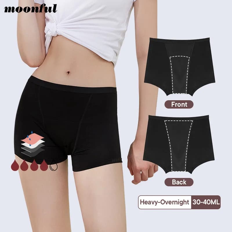 Menstrual Mutandines Absorbent Girl Intimate For Women's Cycle Period Washable Flux Abundant Mestruation Boxer Slips For Incontinence Menstrual Underwear