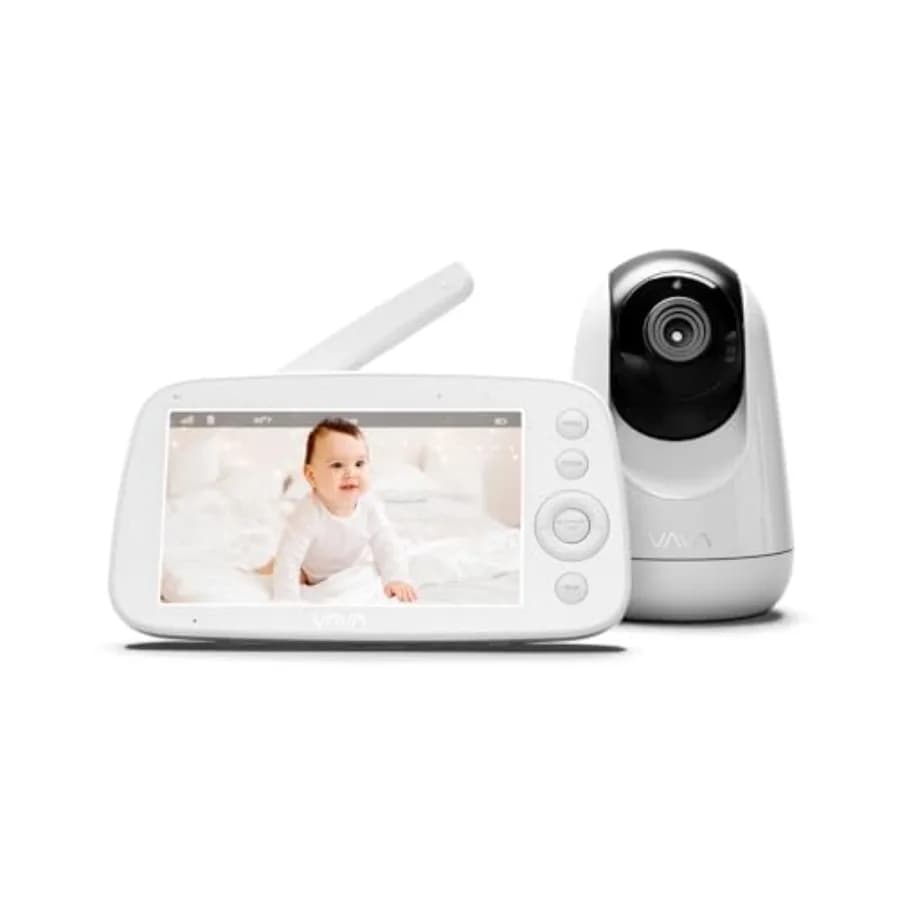 VAVA VAIH006 VAVA Baby Monitor Video con Telecamera 720P, in Plastica Nera, Audio Bidirezionale, Visione Notturna, Controllo tramite App Mobile