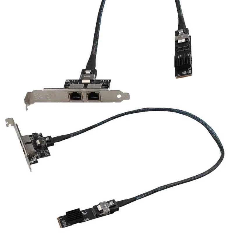 Adattatore LAN RJ-45 Ethernet veloce Scheda Lan M. 2 Scheda di rete Gigabit PCI-E Gioco Ethernet Scheda PCIE Gaming Adaptive 10/100/1000Mbps