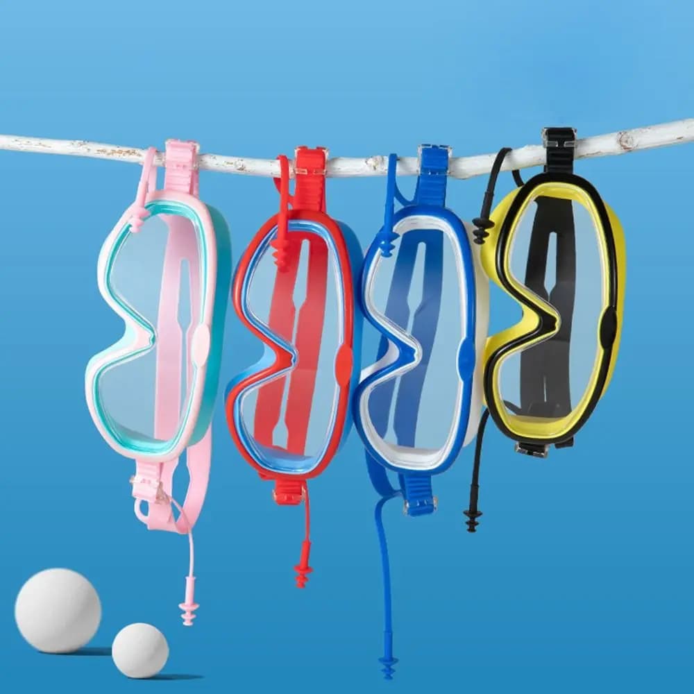 Fashion Anti-fog Swimming Goggles Big Frame High Definition Swim Eyewear Unisex Wide View Children's Goggles