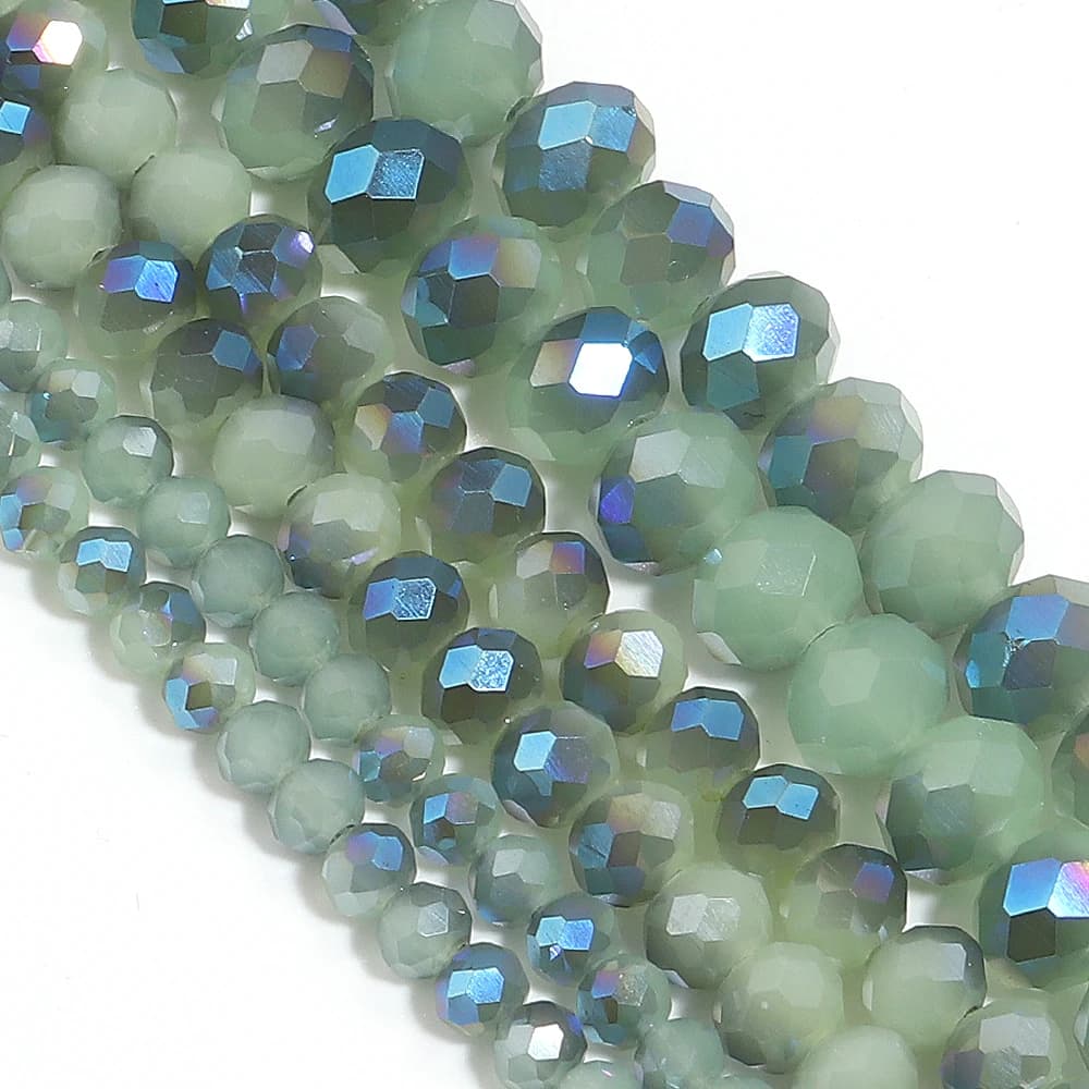 4/6/8mm Austria Perline di cristallo sfaccettate Rondelle Perle di vetro Branelli allentati del distanziatore per la creazione di gioielli Accessori braccialetto fai da te