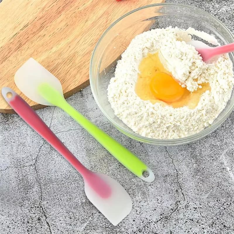 Utensili da forno in silicone, spatola, spatola semitrasparente, raschietto da forno, crema, utensili da cucina resistenti al calore, miscelatore