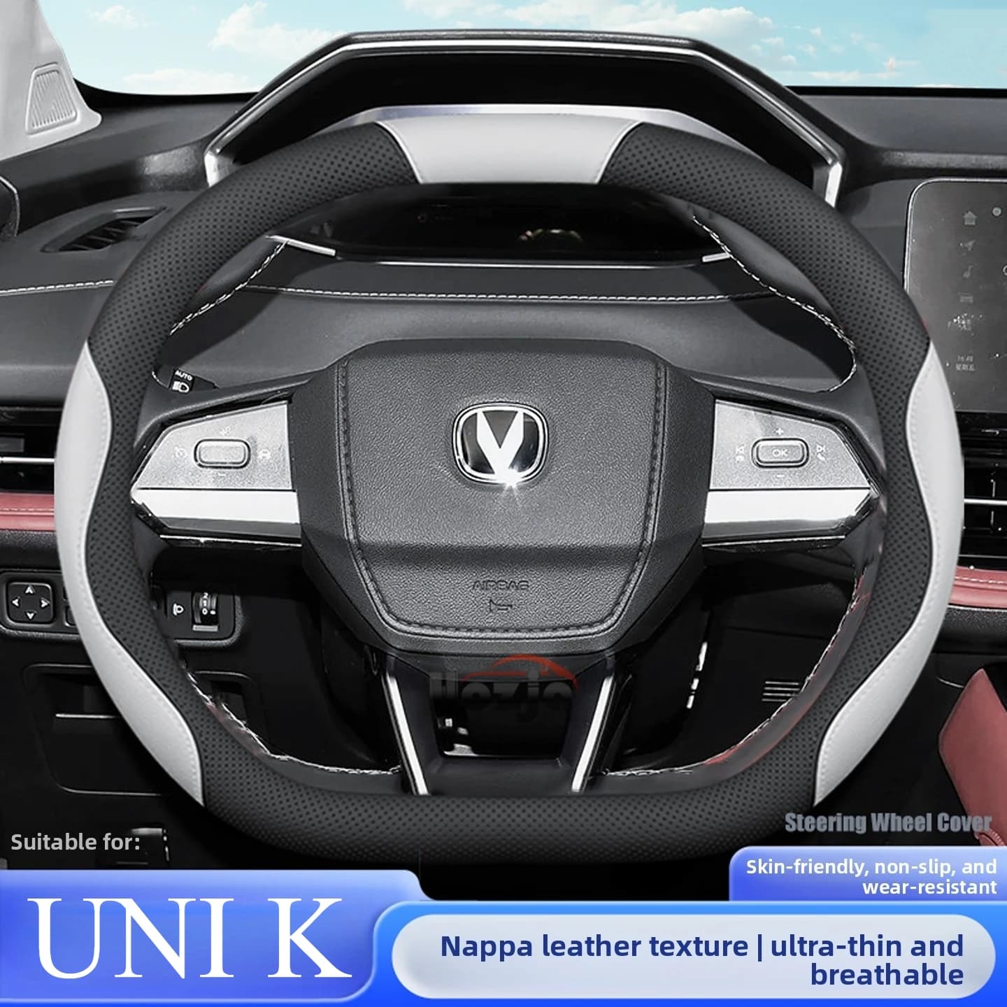 Coprivolante in Pelle per Changan UNI K 2021 2022 2023 2024 2025 2026 Accessori