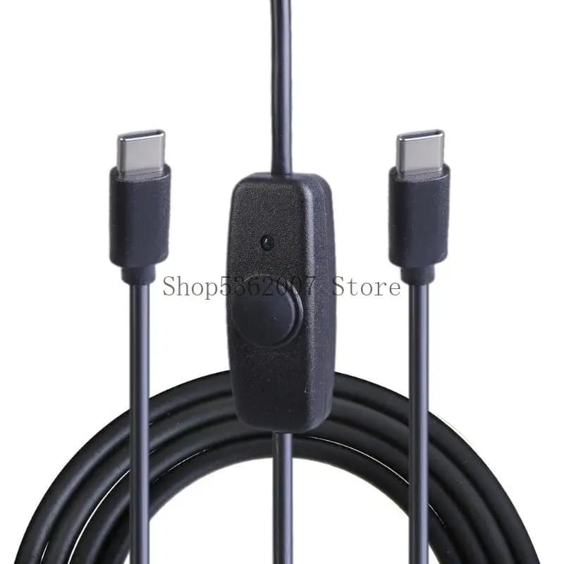 Cavo dati tipo C USB con interruttori alimentazione Pulsante Filo da maschio cavo ricarica maschio 40JB