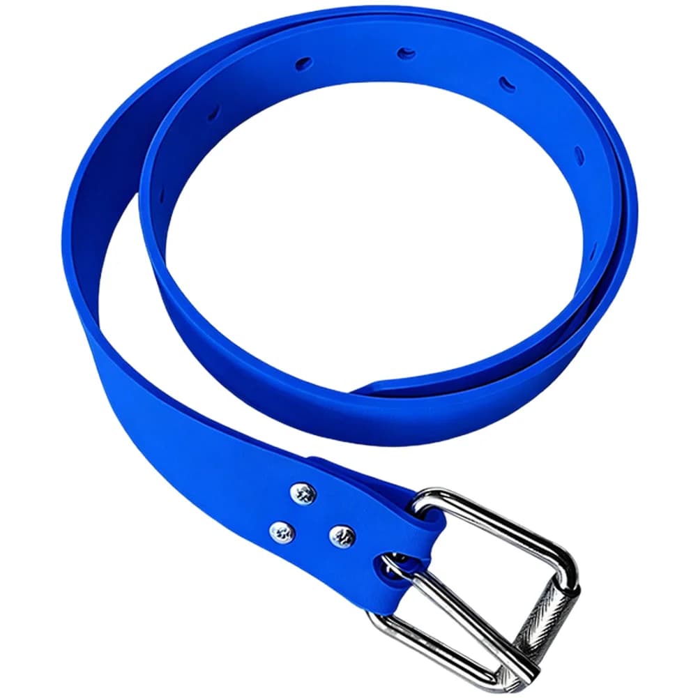 1. or 1.5m Silicone Diving Belt for Freedivers and Scuba Divers with 316 Stainless Steel Buckle and Luminous Green Blue Colors