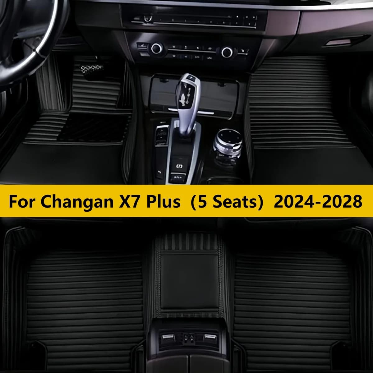 Custom Car Floor Mats For Changan X7 Plus（5 Seats）2024 2025 2026 2027 2028 Auto full set carpet pads leather foot mat rugs