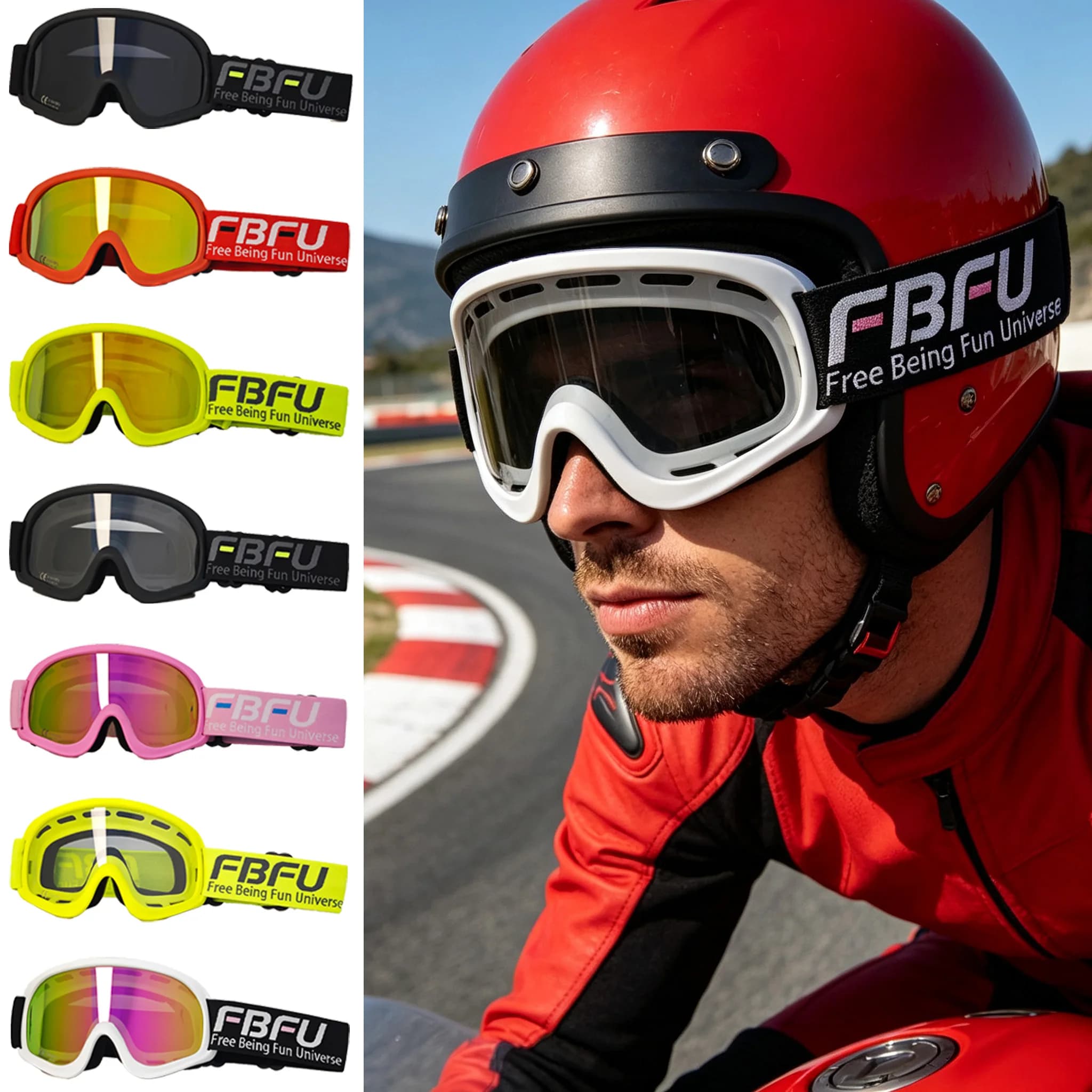 Adult Winter Outdoor Ski Goggles Durable Lens Wind Dust Protection Eyewear for Ski Motorbike Mountain Cycling Men Women