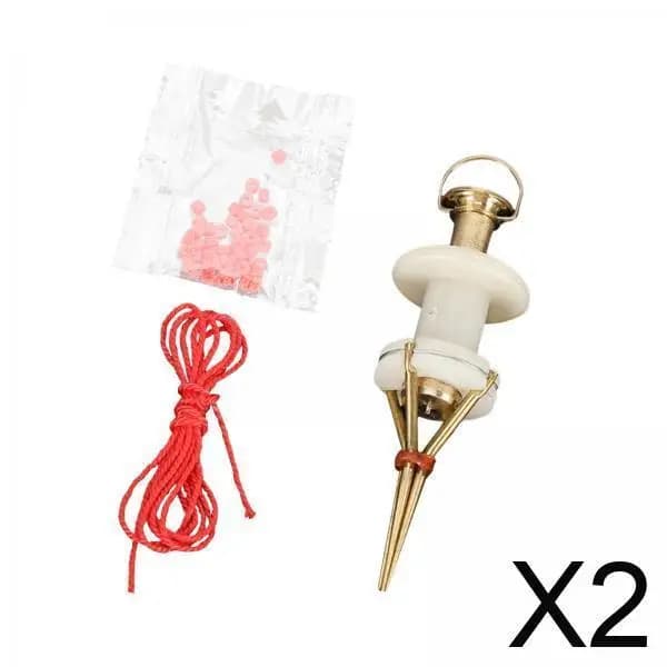 2x clip for bloodworm, 4 claws portable fishing clamp, fishing gear, red clamp package, bait clamp