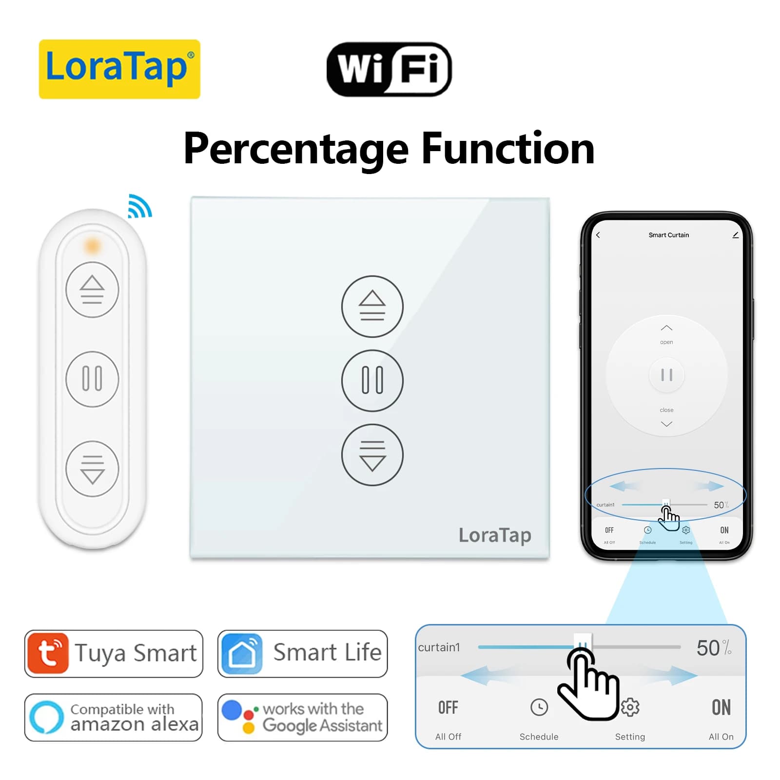 Tuya Smart Life EU WiFi Interruttore per tende per tapparelle per tende motorizzate con telecomando Google Home Aelxa Echo Smart Home