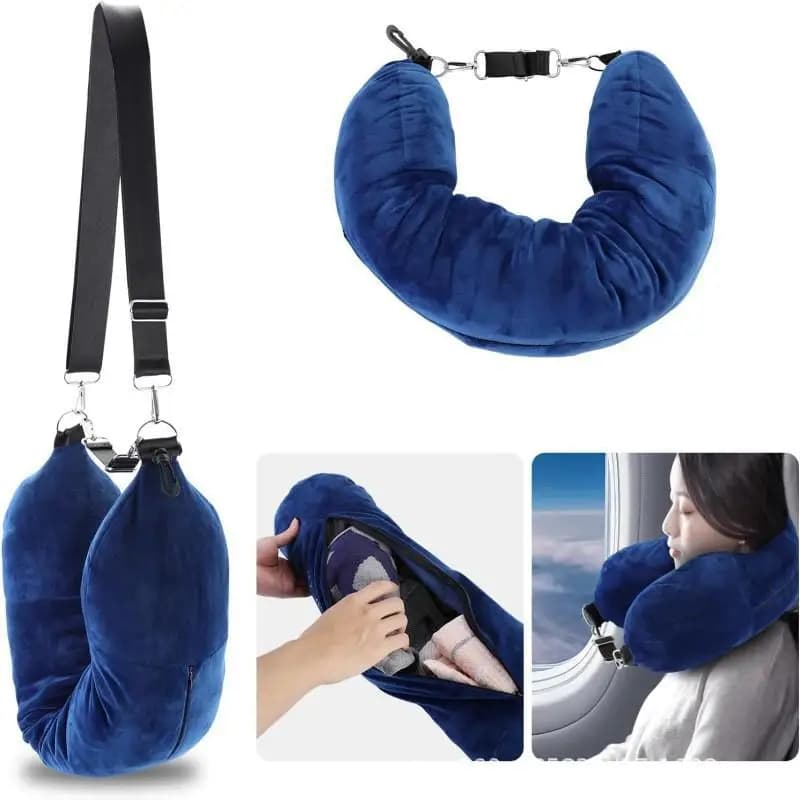 Hot Sale Soft Tube Neck Pillow Packable Portable U Shaped Pillow Fillable Clothes Neck Pillows Travel Neck Pillowcase