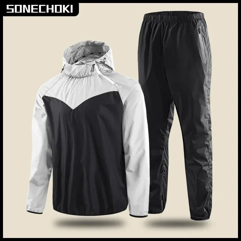 Sauna suit Unisex men's gym dress set Full for body sweating Sports clothing Women's boxing workout Fitness fitness fit for slimming