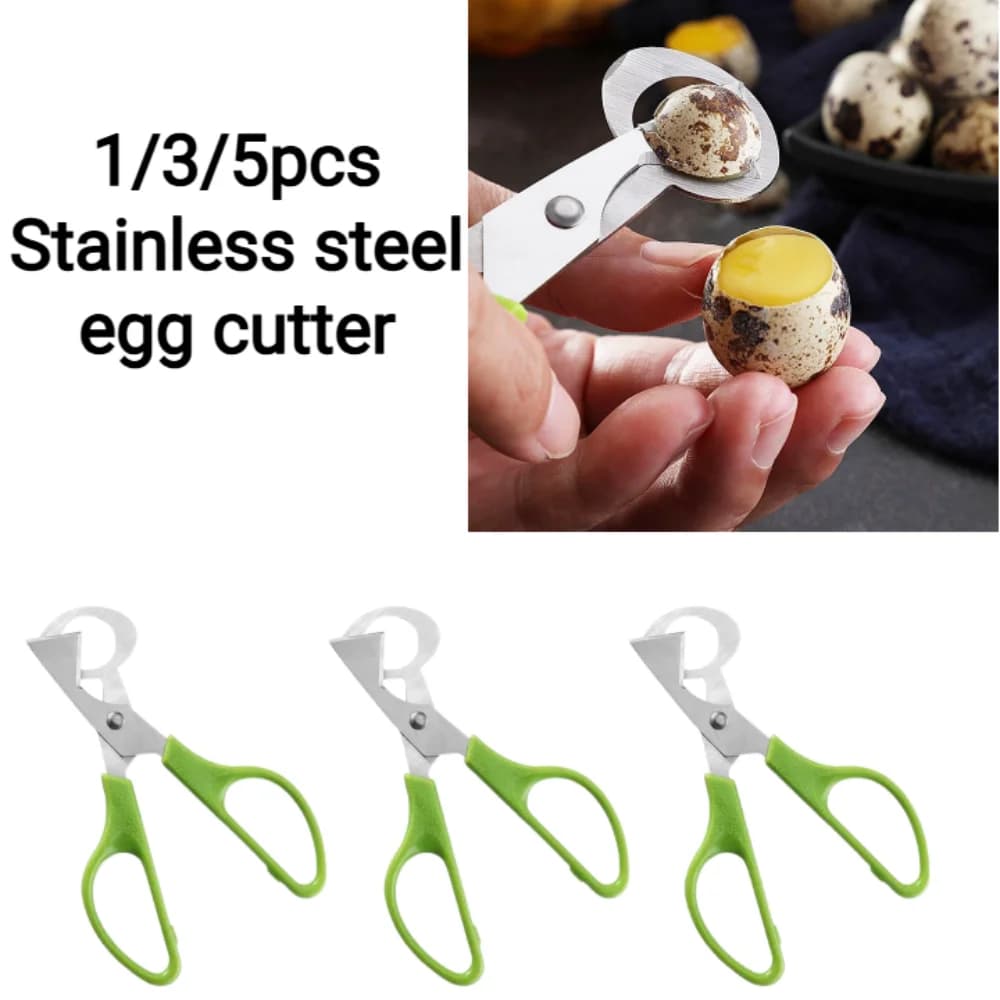 1/3/5pcs Forbici per taglierina per uova di quaglia in acciaio inossidabile per uova di quaglia Apri uova di uccello Cracker Accessori per utensili da cucina 2026