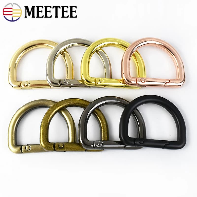 5/10 Pz 16/19/25mm Borsa In Metallo Cinghia Fibbie D Anello Chiusura A Molla Portachiavi Borsa Tessitura Moschettoni Borse FAI DA TE Accessori Hardware