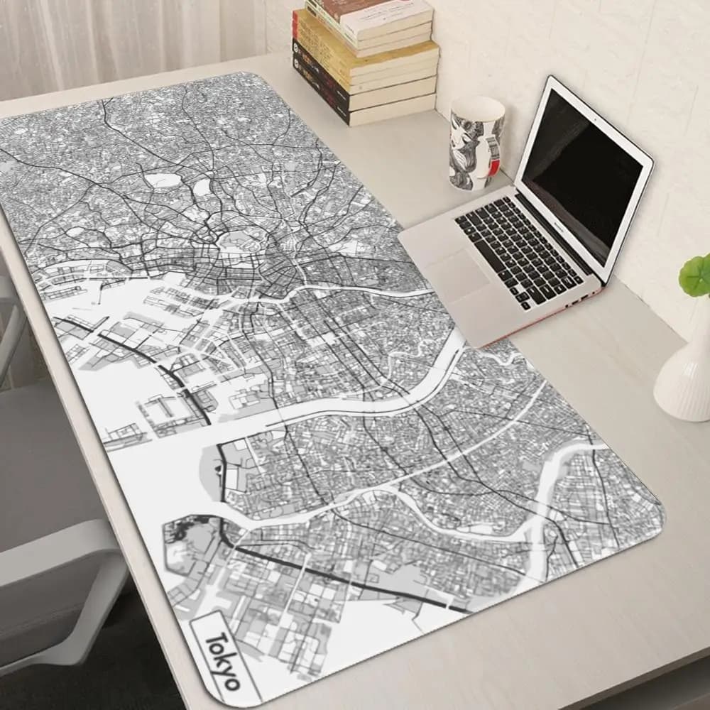 Ins Travel Country Sketch City Map Mouse Pad Mouse Pad Desk Mouse Pad Cute HD Desk Pad tappetini per tastiera da gioco estesi Large Gamer