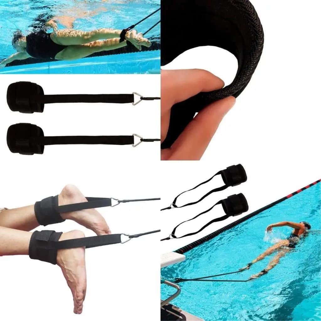 M5TC Cinturino alla caviglia per nuoto Cintura per esercizi Corda elastica Corda regolabile per resistenza all'acqua