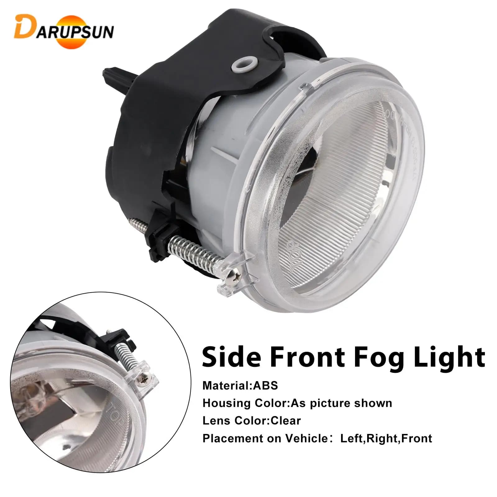Darupsun 1Pcs Front Fog Light for Jeep Compass Dodge Charger Caliber 5182025AA