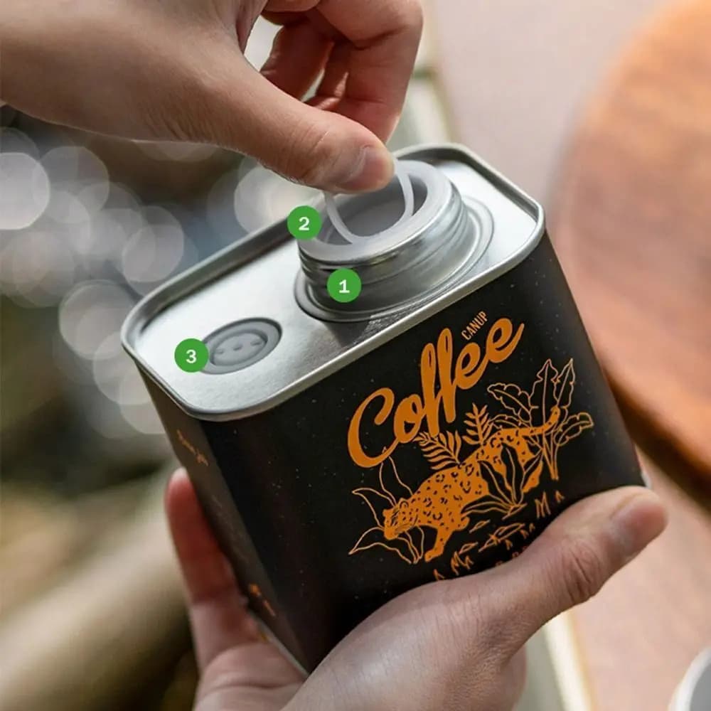 150g Coffee Storage Container Food Grade Freshness Preservation Sealed Coffee Bean Jar Lightweight Outdoor Camping