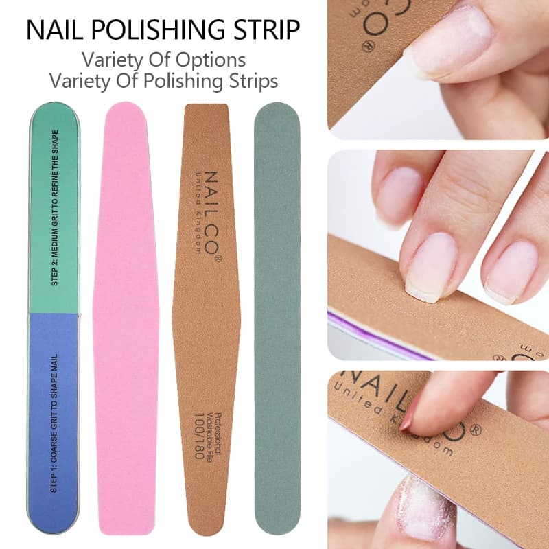 Lima per unghie Smalto Strumento professionale Rimozione carta vetrata Strumento per manicure Lucidatura del gel Lime per unghie per tamponi per unghie Lucidatore per unghie