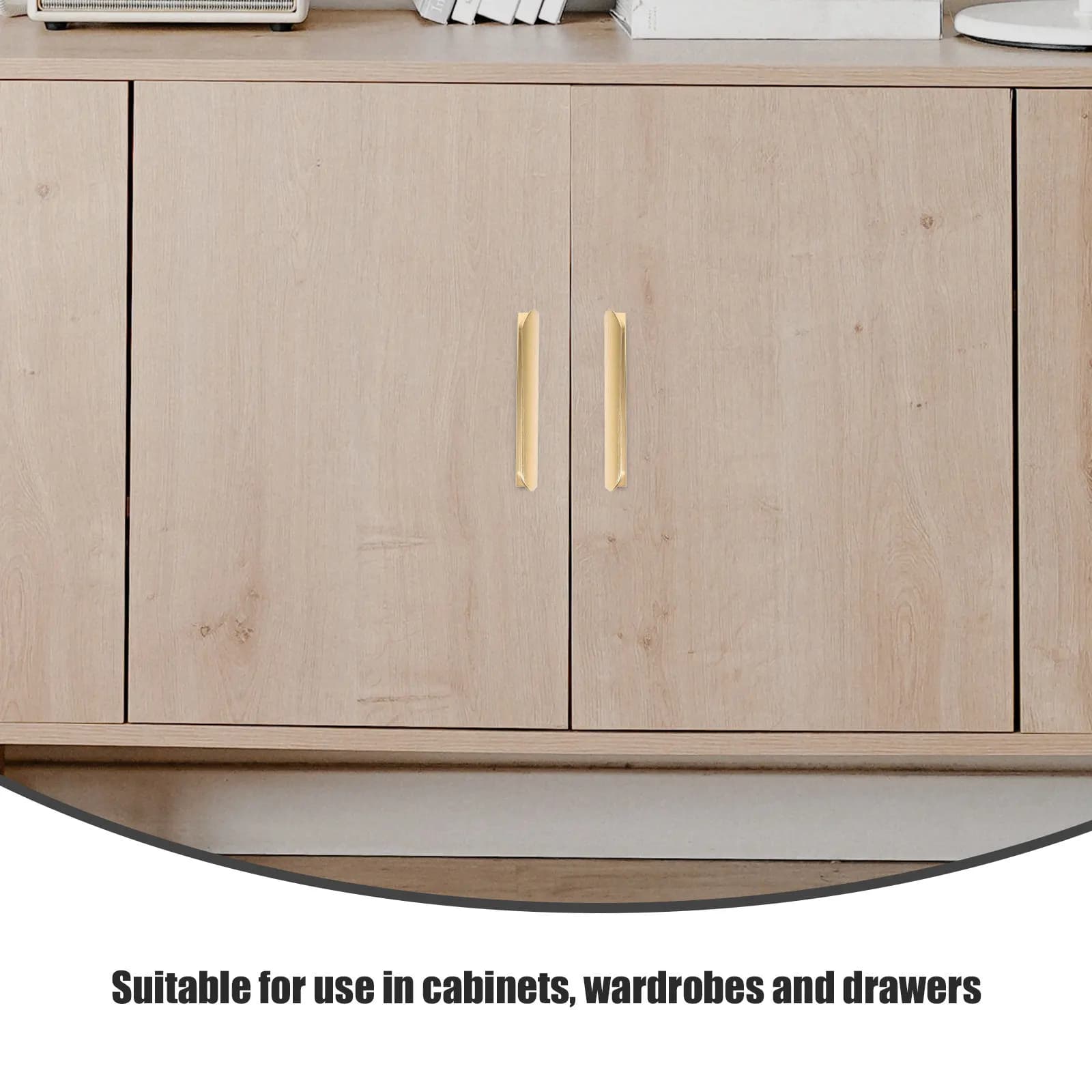 Set di 5 Maniglie Nascoste per Mobili, Senza Foratura, Stile Nordico, per Cucina Moderna, Armadi e Cassetti